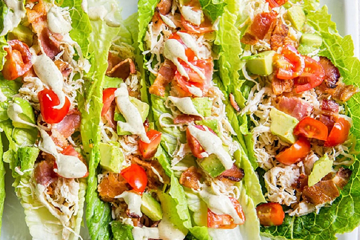 BLT Chicken Lettuce Wrap