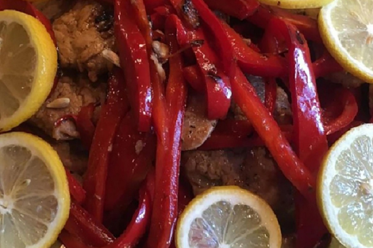 Portuguese Pork with Red Peppers