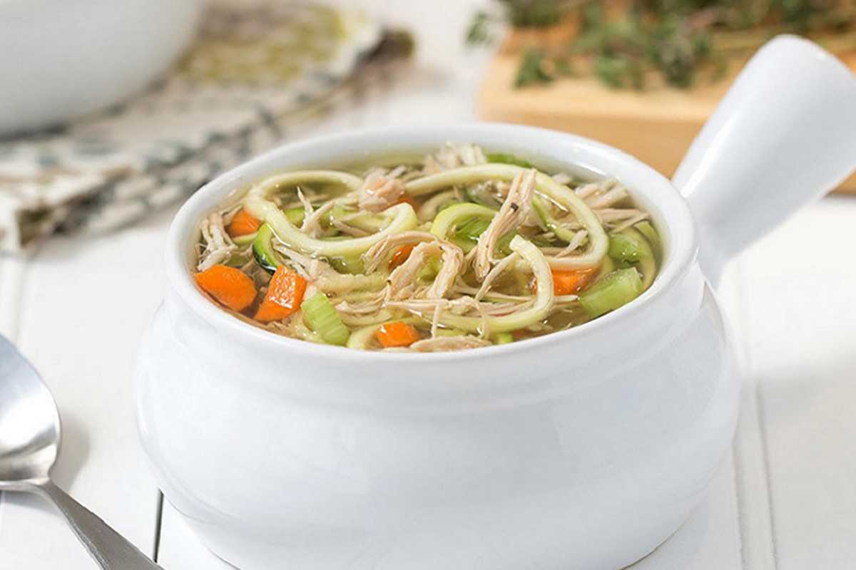 Chicken Soup with Vegetable Noodles