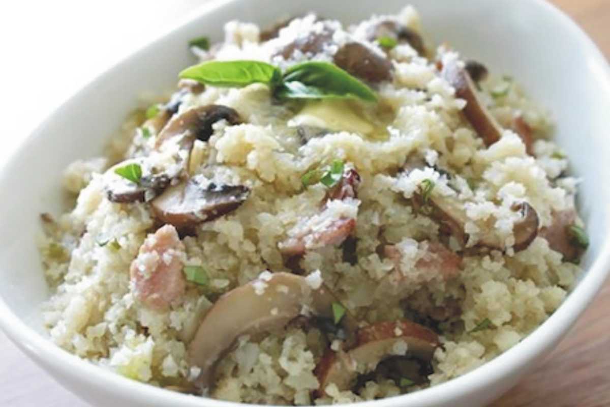 Mushroom and Chicken Cauliflower Risotto