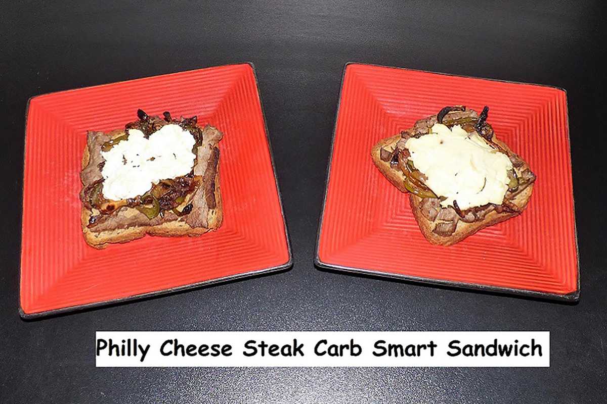 Philly Cheesesteak Carb Smart Sandwich