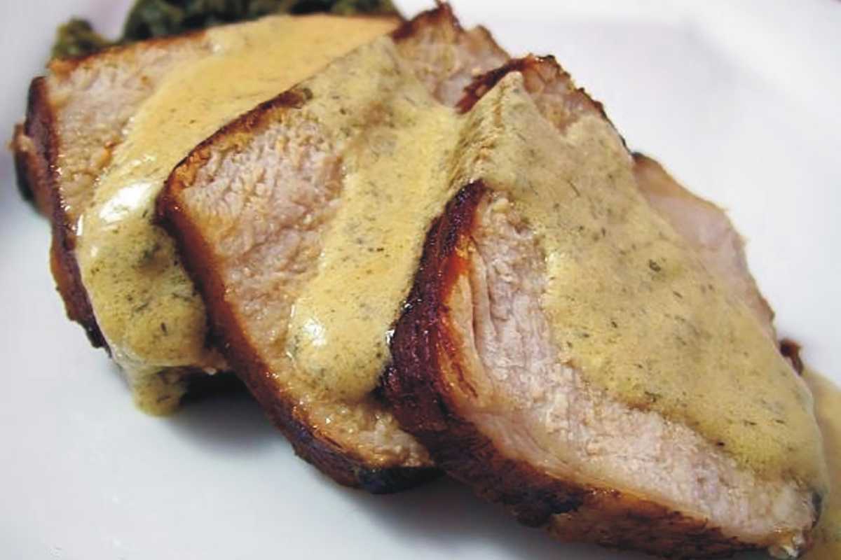 Pork Tenderloin with Mustard Sauce