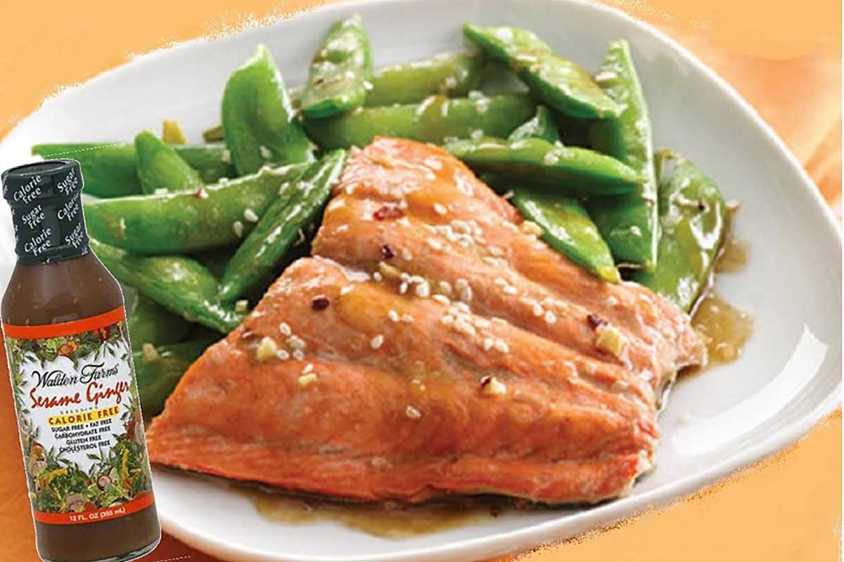 Sesame Salmon with Snap Peas