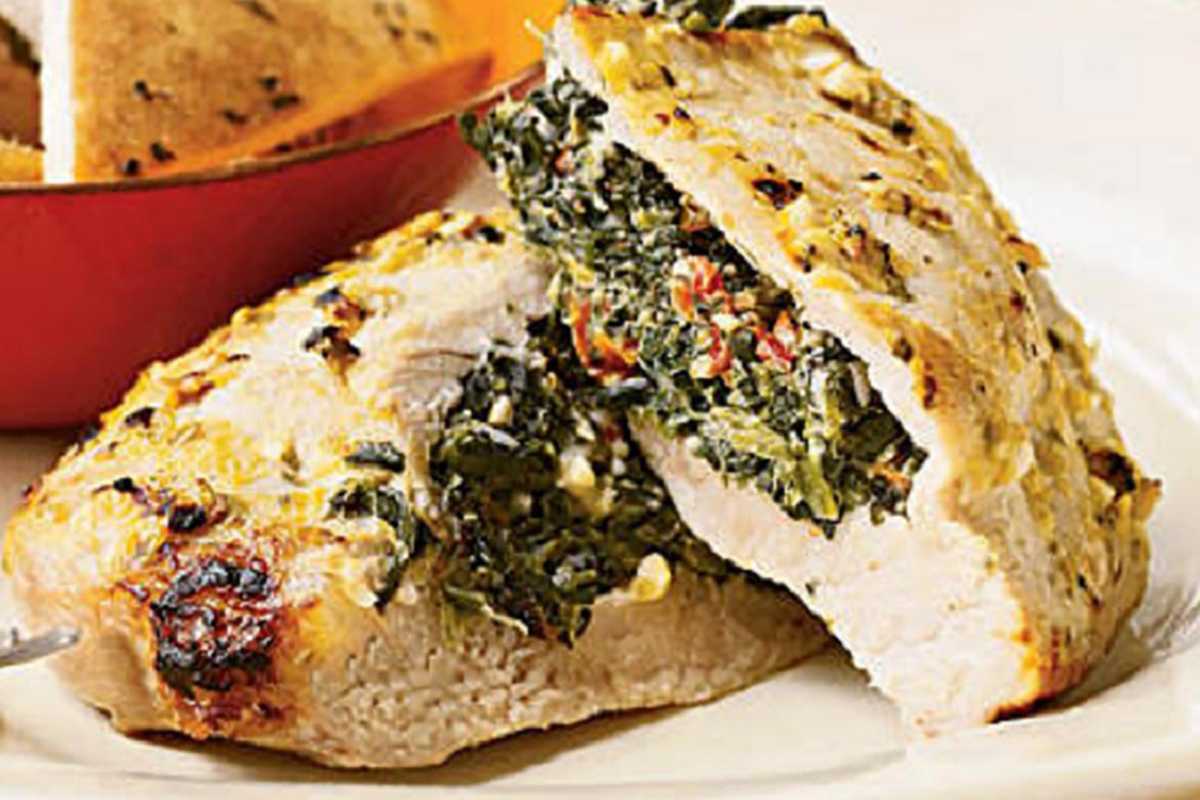 Spinach and Feta Pork Chops