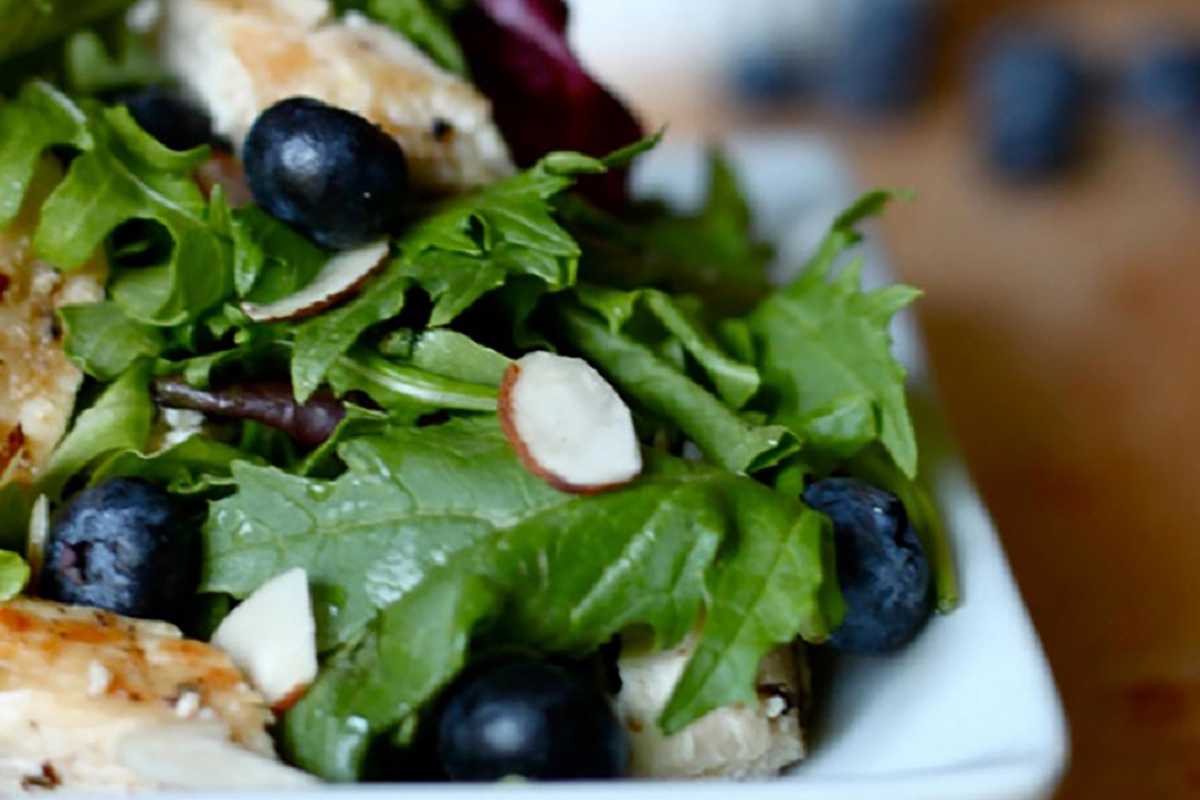 Summer Salad with Grilled Chicken and Blueberries