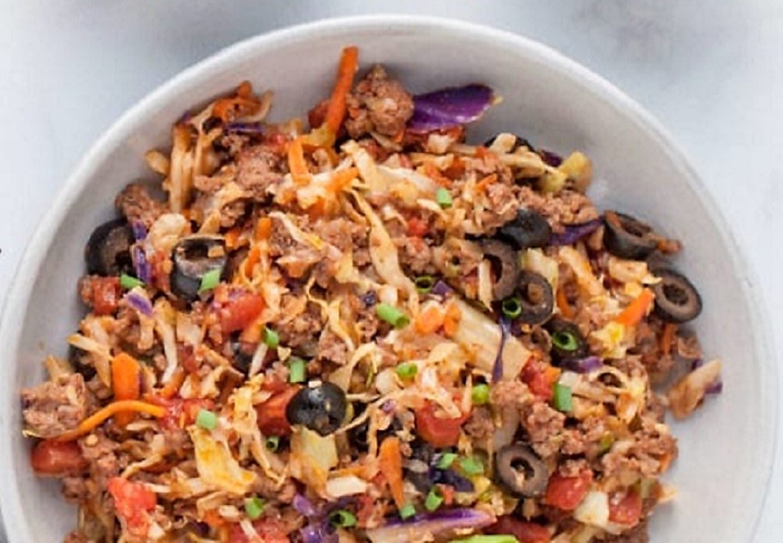 Warm Turkey Taco Slaw